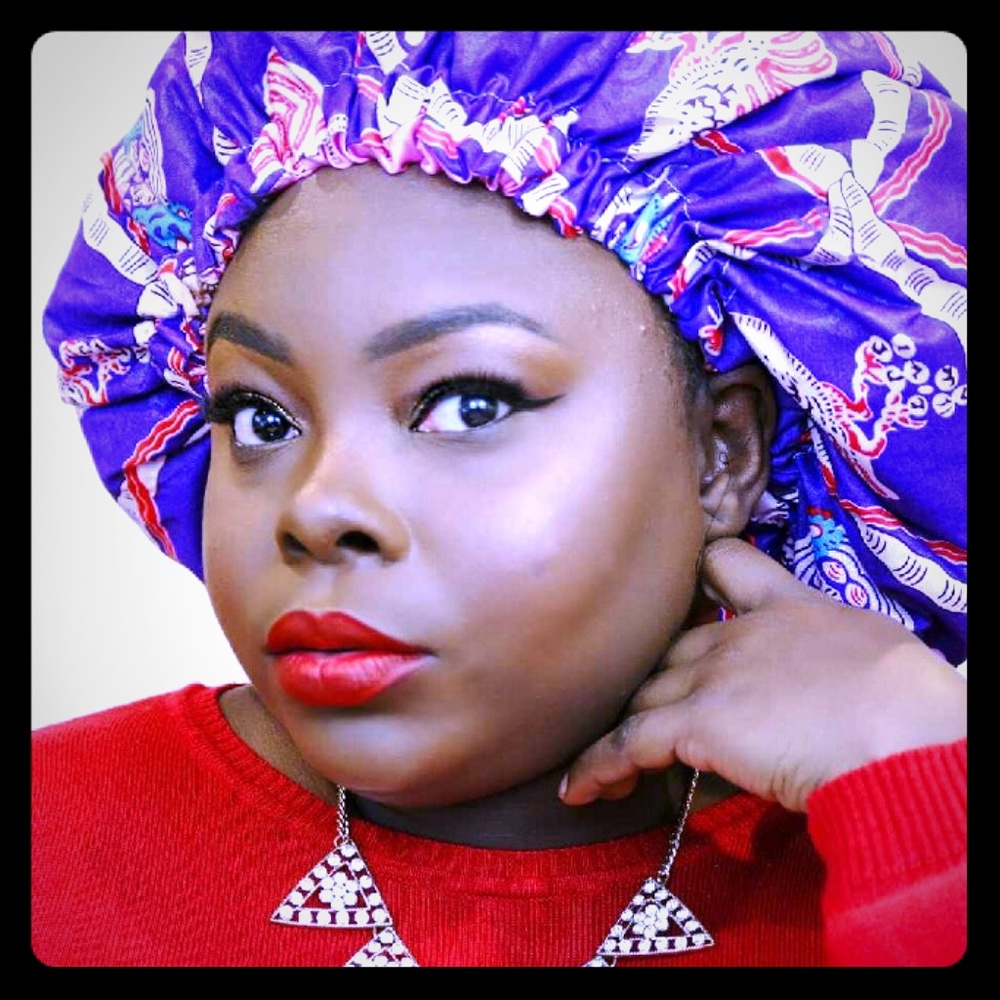Ankara Print Satin lined Bonnets